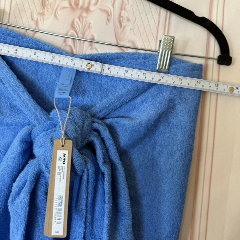 Skims Terry Cover Ups Tie Sarong Tide(Blue) Size XXS NWT Can Fit XS-M - Picture 6 of 10